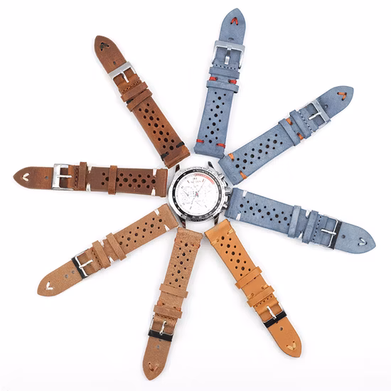 Кожаные ремешки для часов 20 мм 22 мм Коричневые кожаные ремешки для часов для мужчин