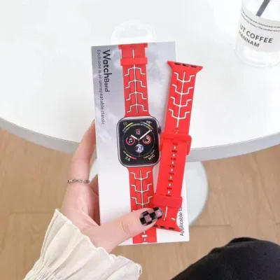 Модные резиновые ремешки для часов, мягкие спортивные силиконовые браслеты Apple, сменный ремешок для часов iWatch Series 7 6 5