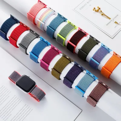 Новейший цветной тканый нейлоновый спортивный ремешок для Apple Watch Band 44 мм, 42 мм, 40 мм, 38 мм, ремешок на запястье для iWatch