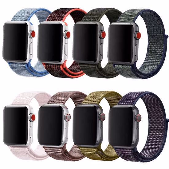 Новейший цветной тканый нейлоновый спортивный ремешок для Apple Watch Band 44 мм, 42 мм, 40 мм, 38 мм, ремешок на запястье для iWatch