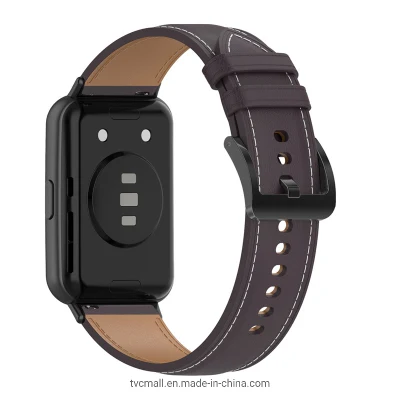 Регулируемый ремешок для умных часов из натуральной искусственной кожи для Huawei Watch Fit 2