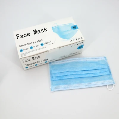 Производитель маски Китай Товары для здравоохранения Защитная нетканая маска для лица с ушными петлями